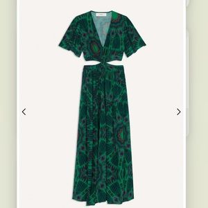 Ba&sh V Neck Tie Dye cut out dress size 3/L